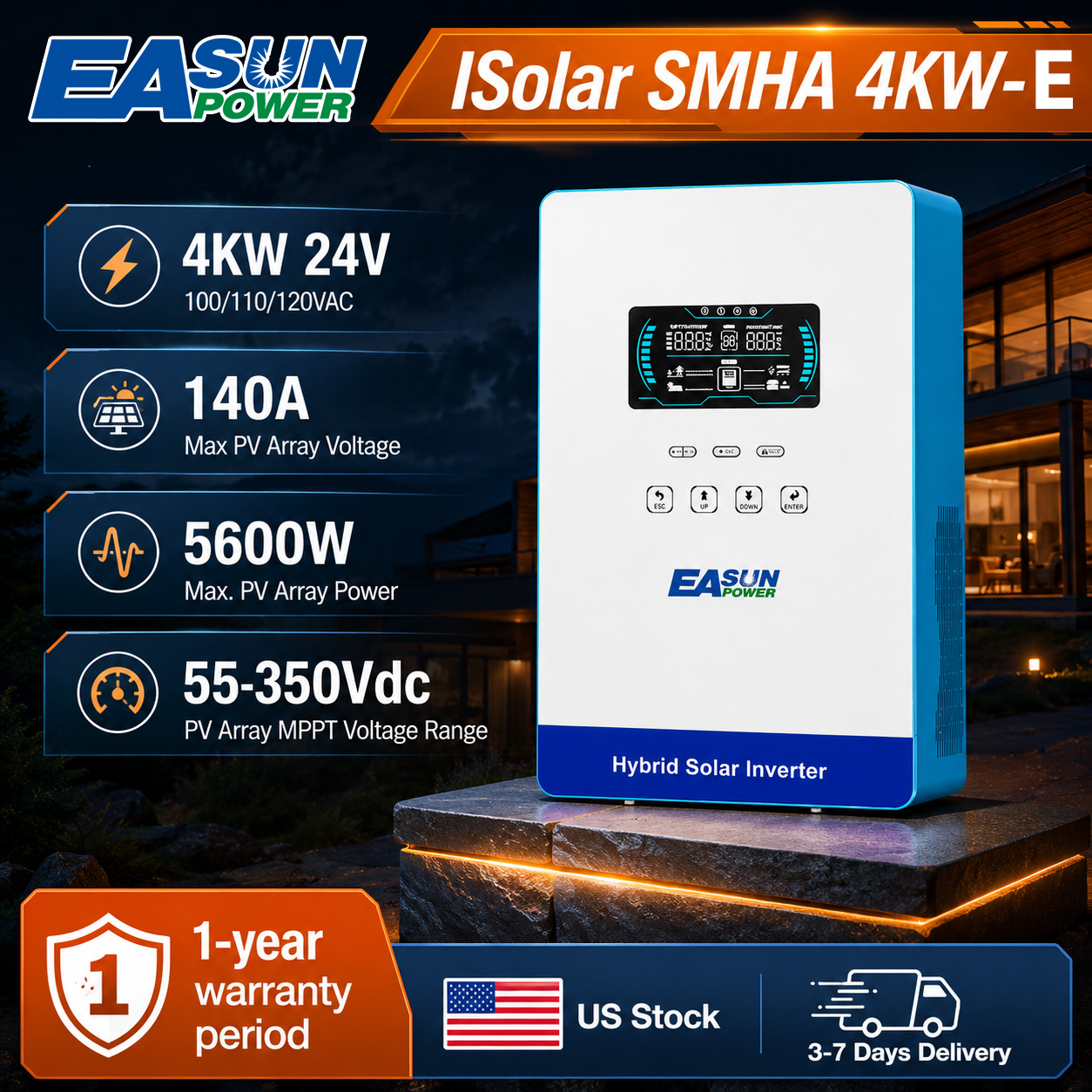 Drone Solar Charger - EASUN POWER 4KW Inverter 110V Off