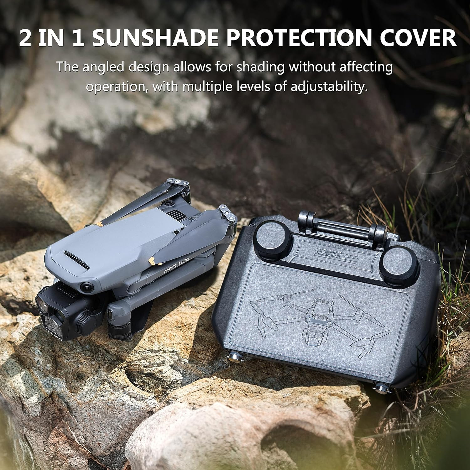 2-in-1 Sun Hood & Joystick Cov - Drone Control Stick review and price