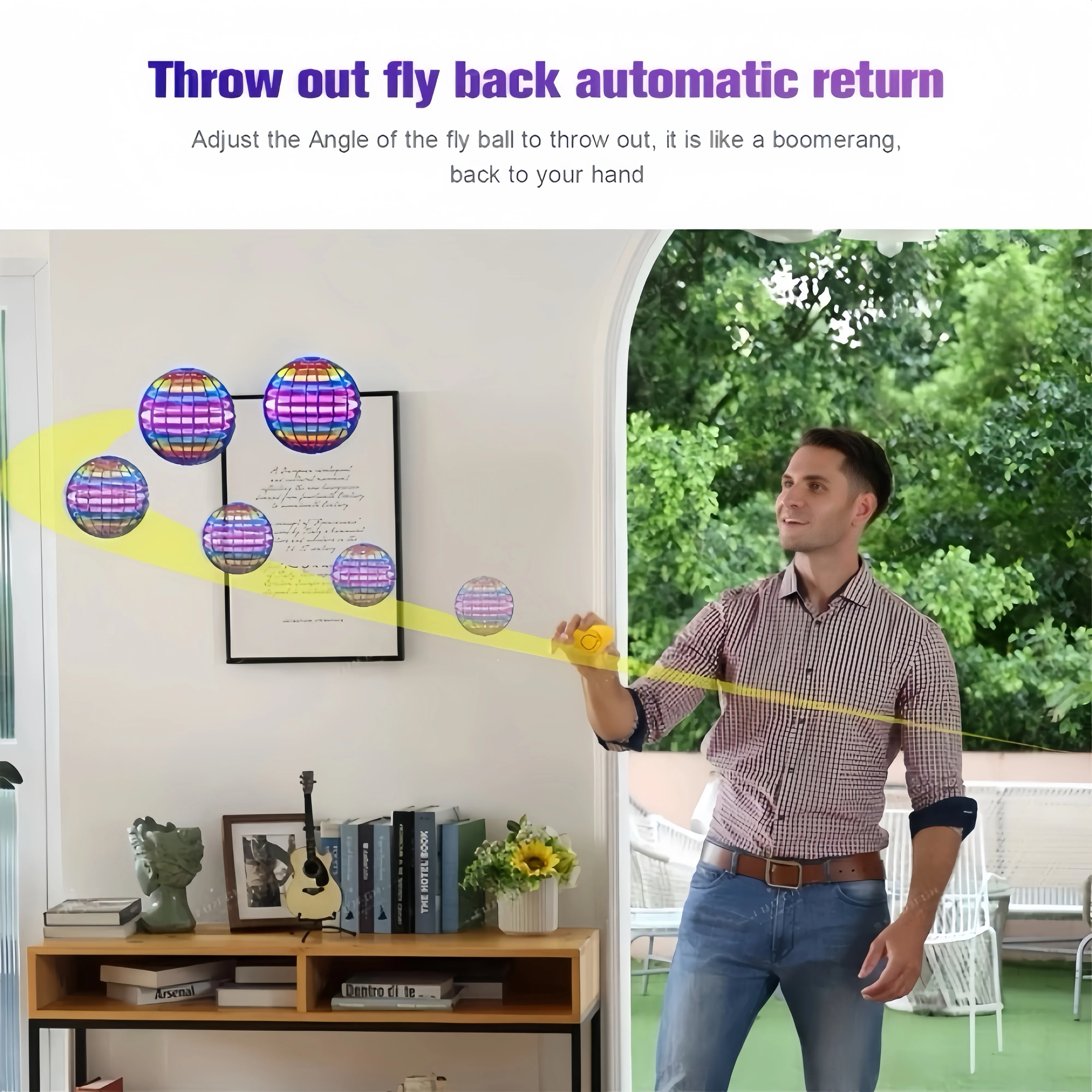 Flying Ball Boomerang Spinner  - Drone Beacon Light review and price
