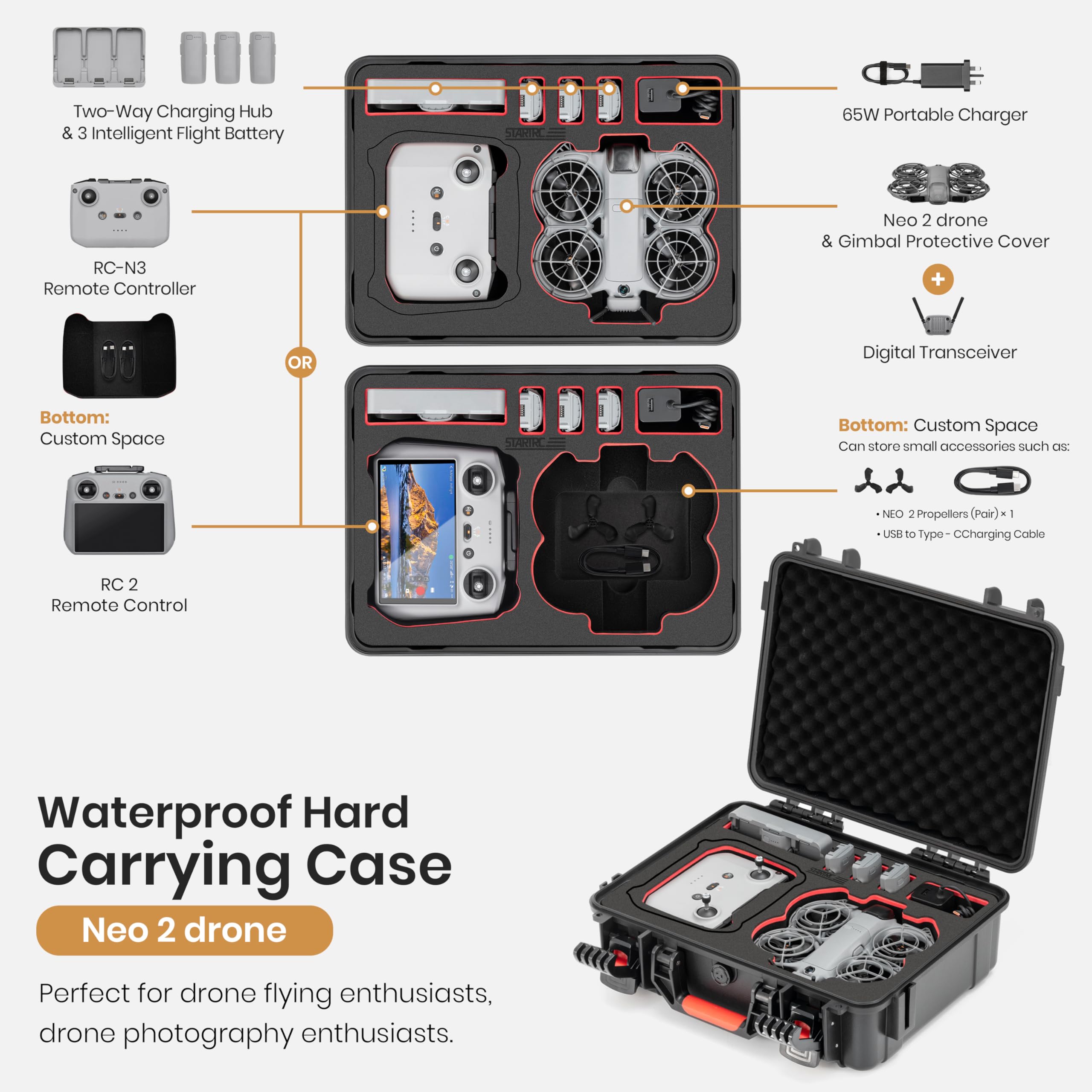 STARTRC Waterproof Hard Carryi - Drone Controller Hood review and price
